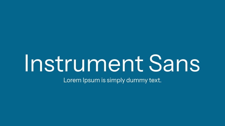 Instrument Sans Font Family