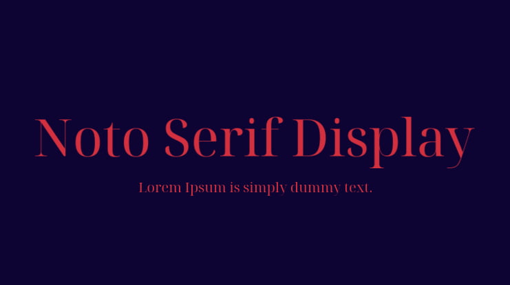 Noto Serif Display Font Family