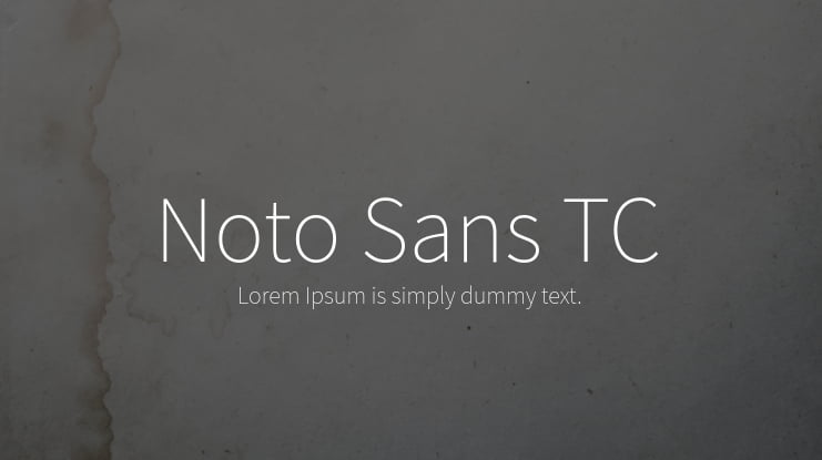Noto Sans TC Font