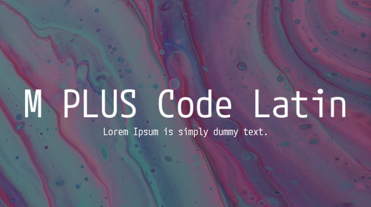 M PLUS Code Latin Font