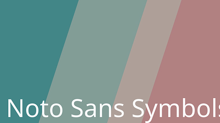 Noto Sans Symbols Font