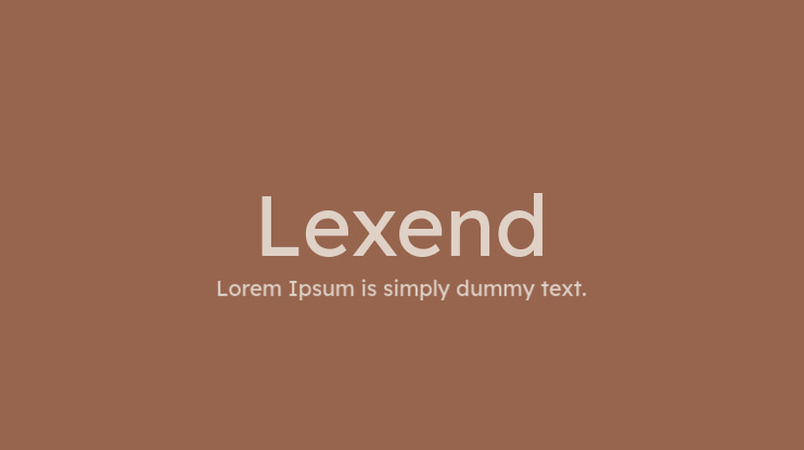 Lexend Font