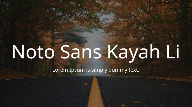 Noto Sans Kayah Li Font
