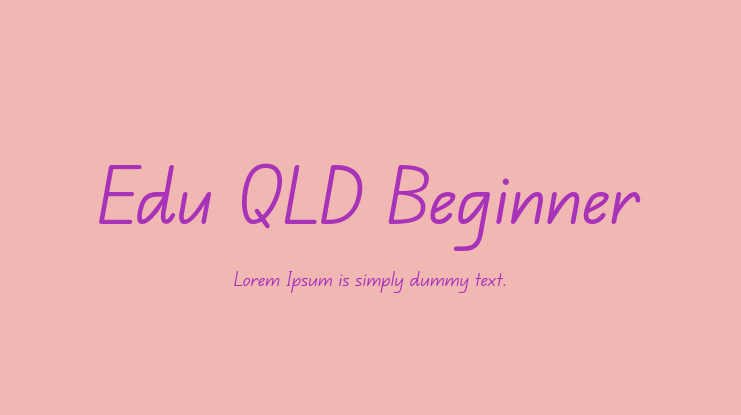 Edu QLD Beginner Font