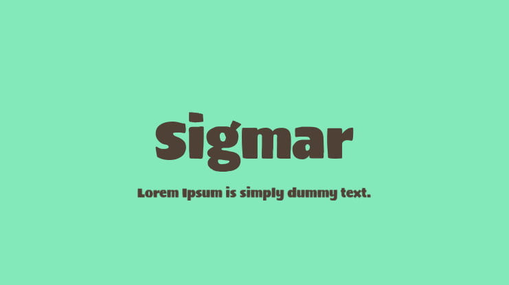 Sigmar Font