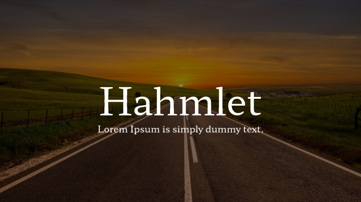 Hahmlet Font