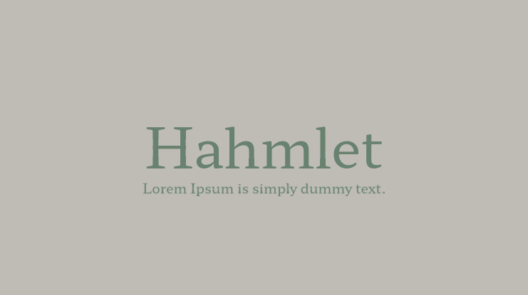 Hahmlet Font
