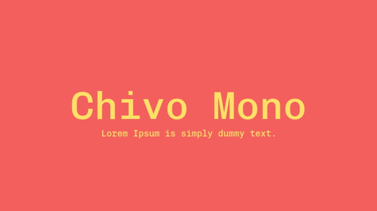 Chivo Mono Font Family