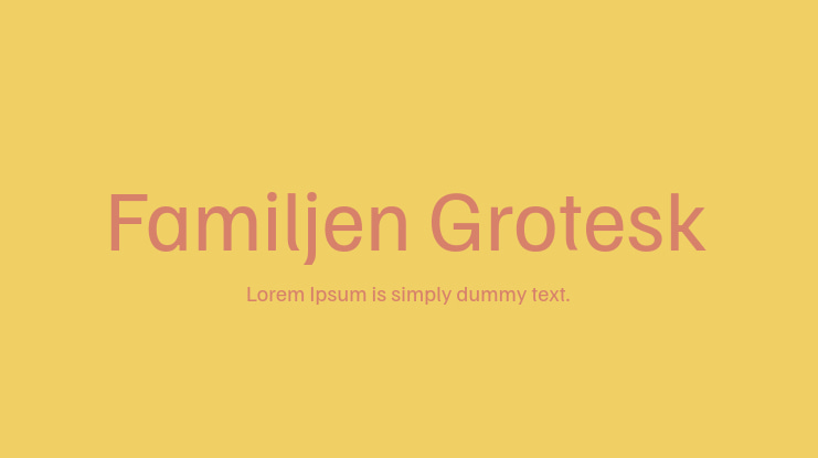 Familjen Grotesk Font Family
