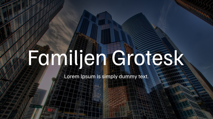 Familjen Grotesk Font Family