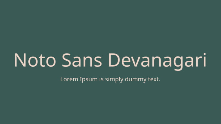 Noto Sans Devanagari Font