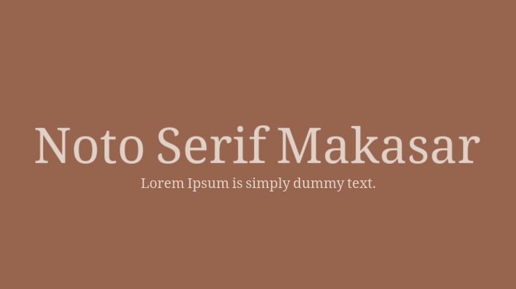 Noto Serif Makasar Font