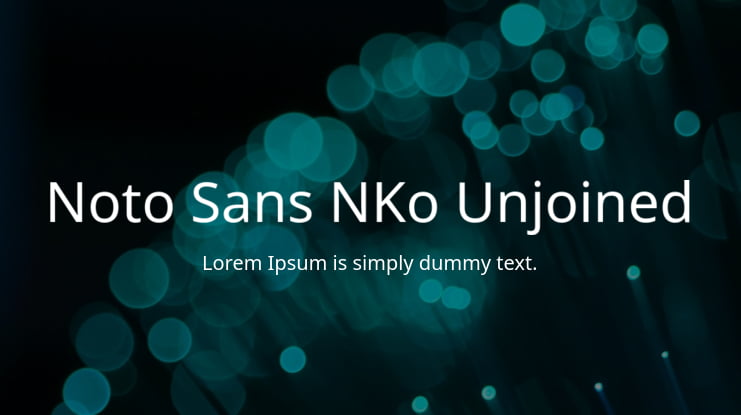 Noto Sans NKo Unjoined Font
