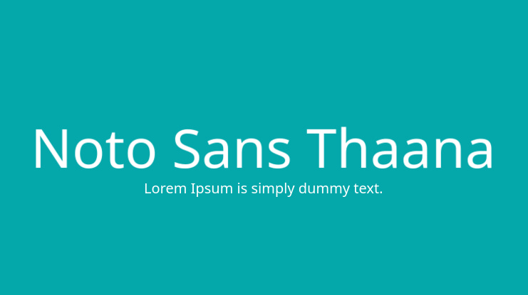 Noto Sans Thaana Font