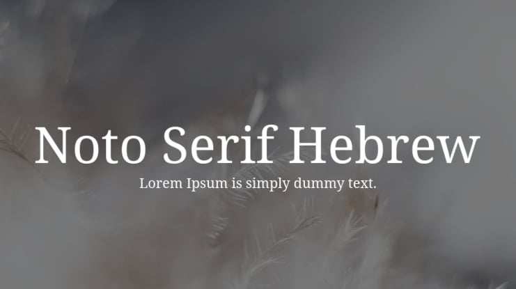 Noto Serif Hebrew Font