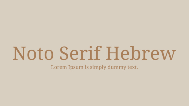 Noto Serif Hebrew Font