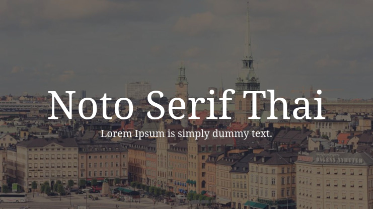 Noto Serif Thai Font