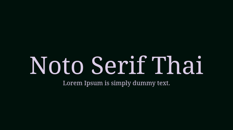 Noto Serif Thai Font