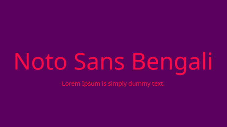 Noto Sans Bengali Font