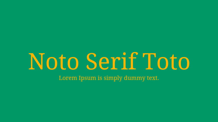 Noto Serif Toto Font