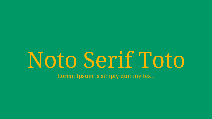 Noto Serif Toto Font
