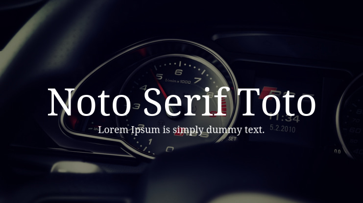 Noto Serif Toto Font