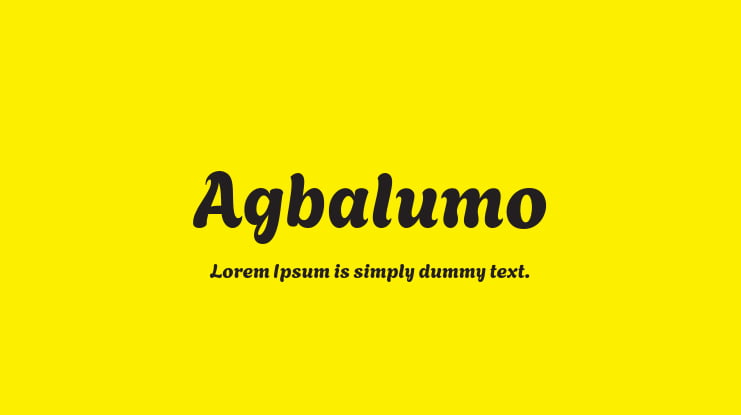 Agbalumo Font