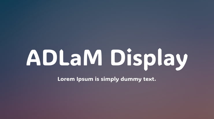 ADLaM Display Font