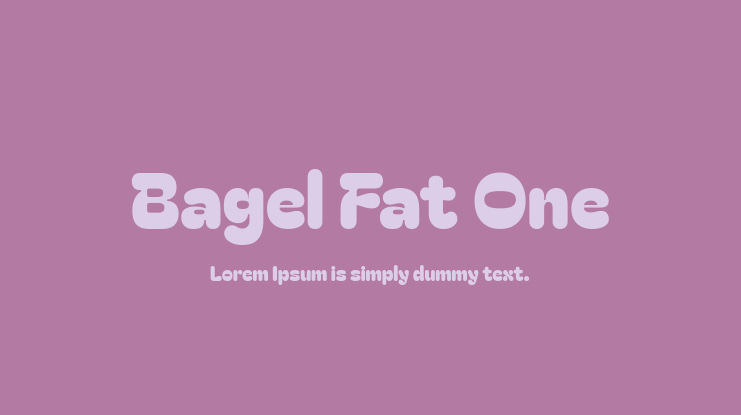 Bagel Fat One Font