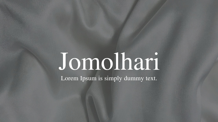 Jomolhari Font