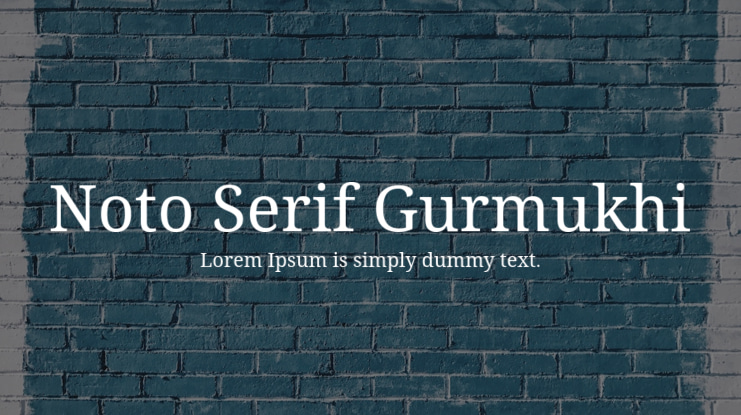 Noto Serif Gurmukhi Font