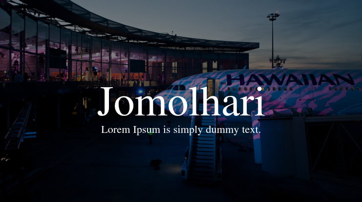 Jomolhari Font