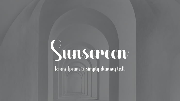 Sunscreen Font