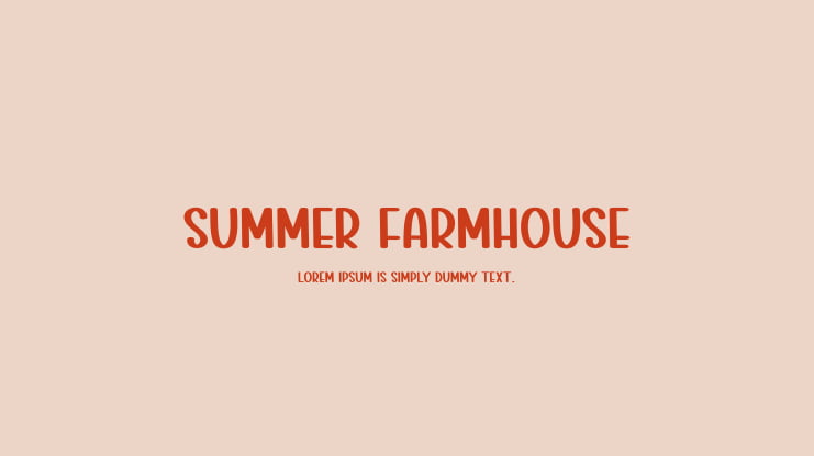 Summer Farmhouse Font