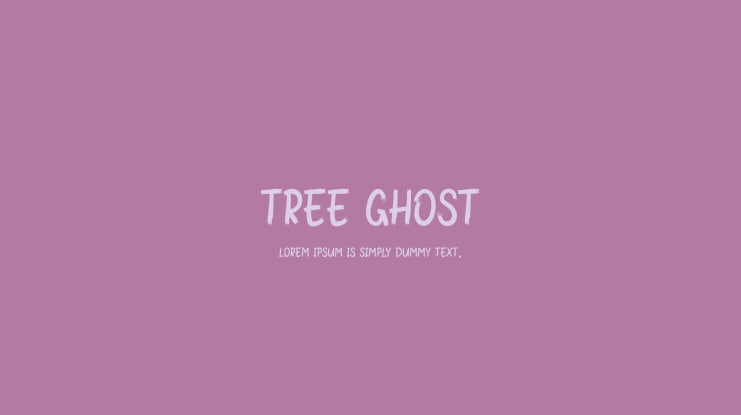 Tree Ghost Font