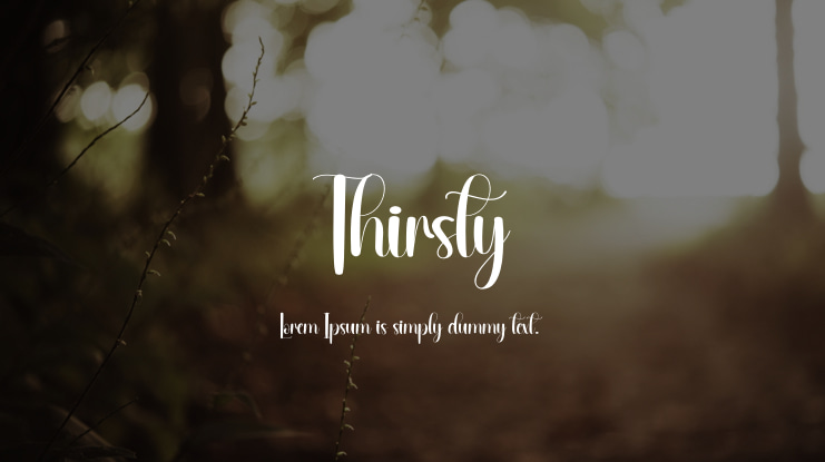 Thirsty Font