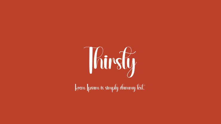 Thirsty Font