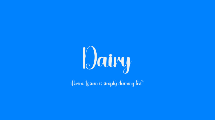 Dairy Font