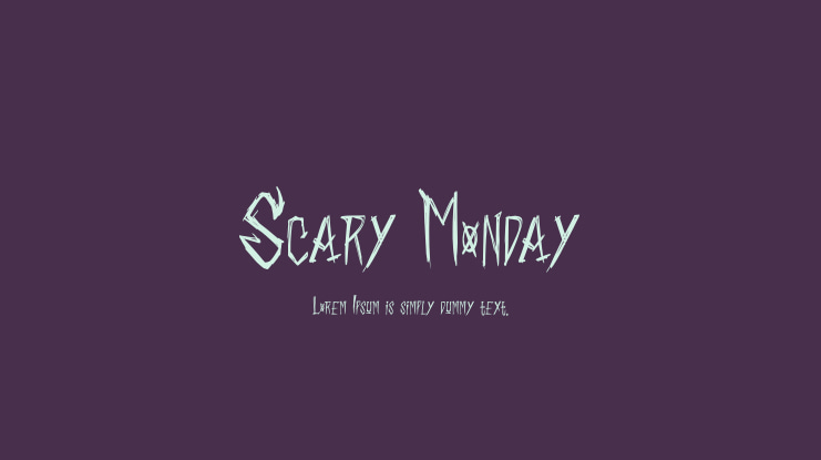Scary Monday Font