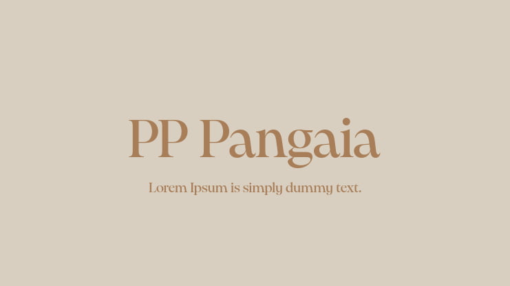 PP Pangaia Font Family