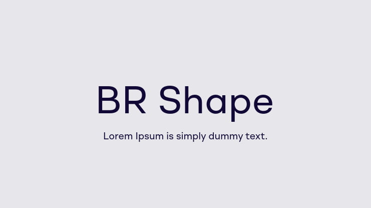 BR Shape Font Family