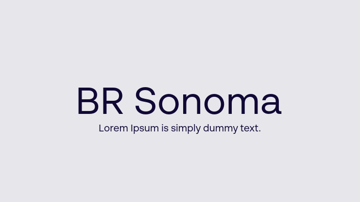 BR Sonoma Font Family
