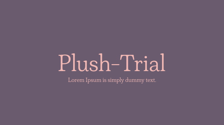 Plush-Trial Font Family