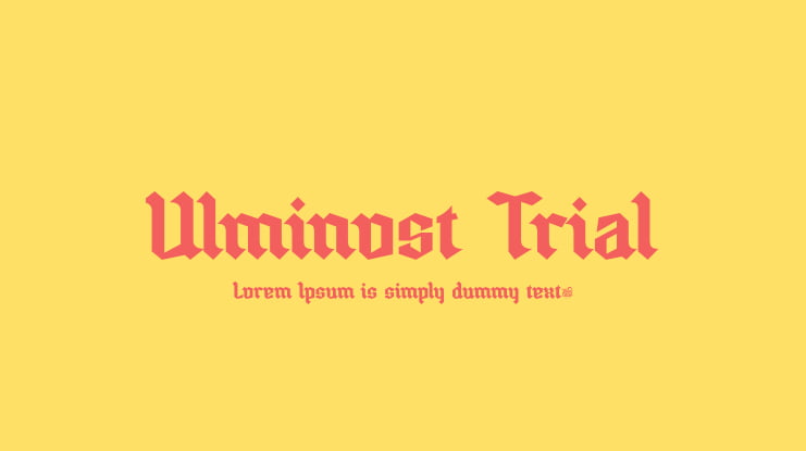 Ulminost Trial Font