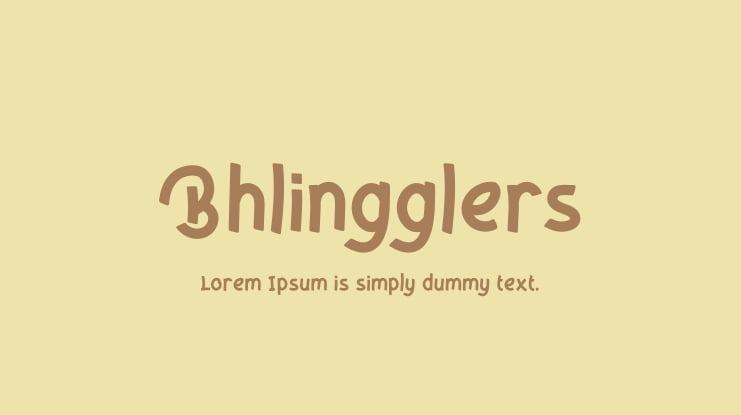 Bhlingglers Font