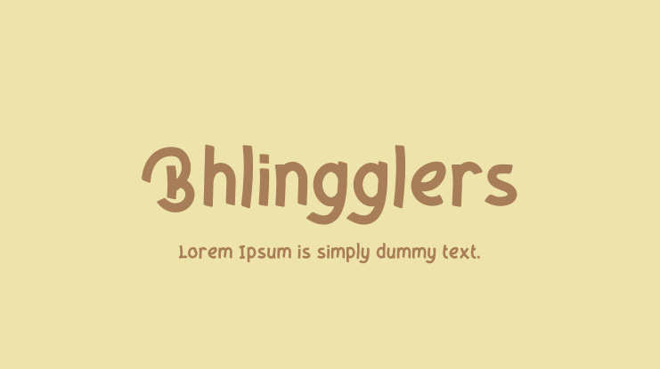 Bhlingglers Font