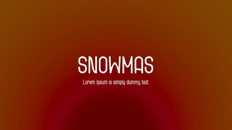 SNOWMAS Font