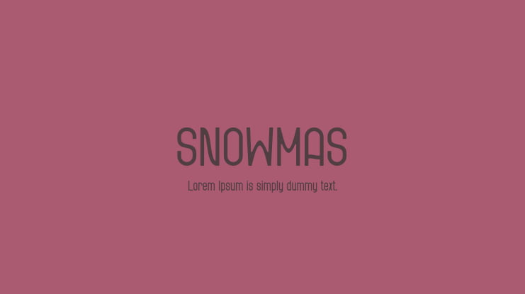 SNOWMAS Font