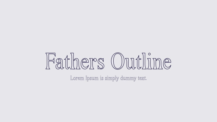 Fathers Outline Font