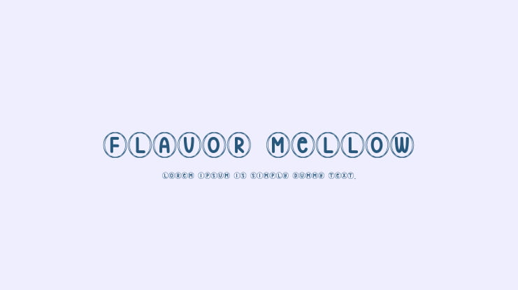 Flavor Mellow Font